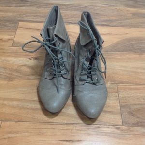 Tan Booties with Pointed Toes